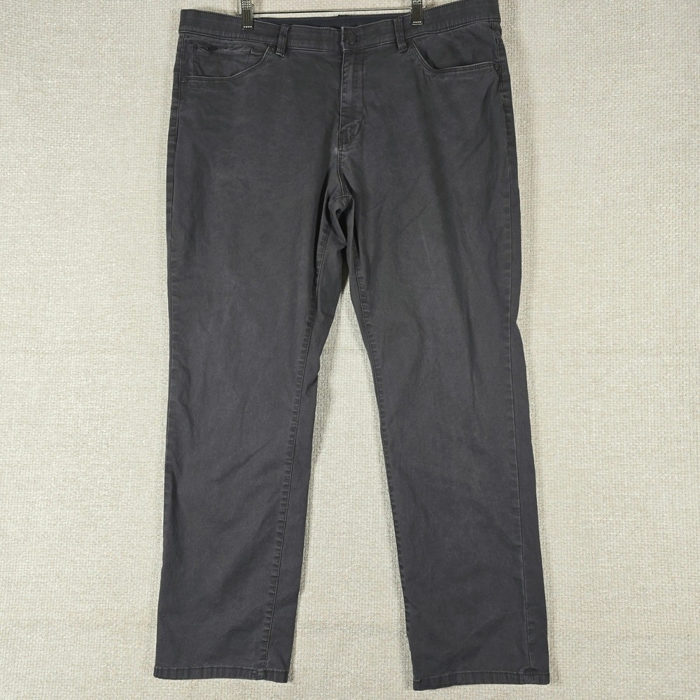 English Laundry Mens 5-Pocket Pants Charcoal Gray Straight Leg 40x32 (Fits 40x30